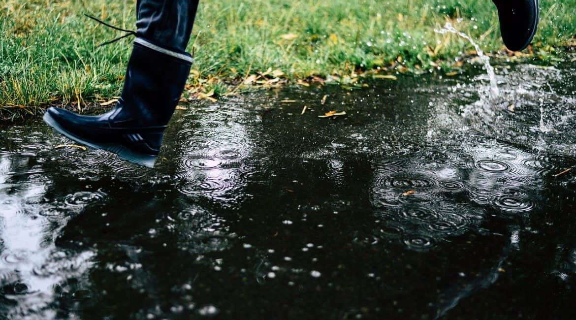 running in rain