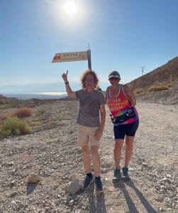 andrea and Hilary at Runner's Sign