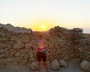 Hilary on top of Masada