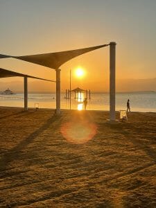 sunrise over the dead sea