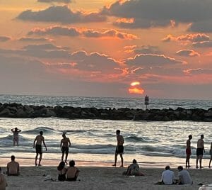 sunset in Tel Aviv