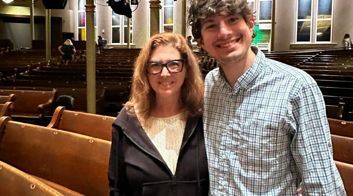 my son and I at the Ryman Auditorium