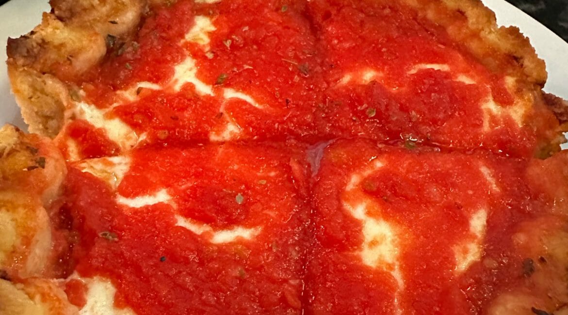 deep dish pizza