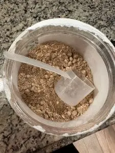 inside a jar of naked oats
