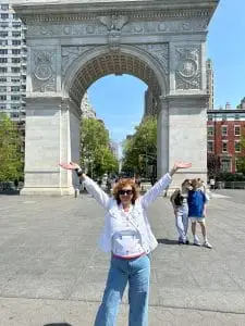 Hilary in Washington Square Park