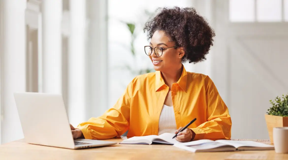 woman working