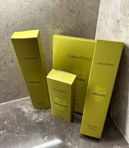 Crabtree and Evelyn products in bathroom